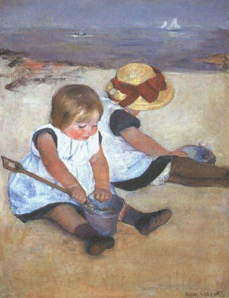 Mary Cassatt Children on the Beach